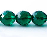 14mm Fire Polished Beads in green color. 00EVE922 Sold by EV Emporium Co