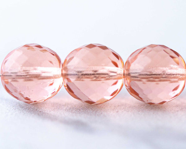 14mm Fire Polished Beads pink color 0EVE1563 Sold by EV Emporium Co