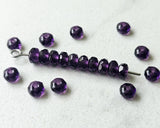 3x5mm Rondelle Beads Deep Purple Czech Glass Fire Polished Spacer Beads 00EVE415