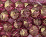 8mm English Cut Czech Glass Beads in Pink Luster. 0EVE1795 Sold by EV Emporium Co