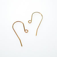 Gold plated stainless steel ear wires for attaching earrings.