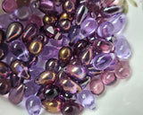 6x9mm Side Drilled Teardrop Mixed Lot Purple Petal Party Czech Glass Smooth Pressed Glass Drop Bead 0EVEML23