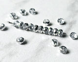 3x5mm Rondelle Beads Crystal Silver Czech Glass Fire Polished Spacer Beads 0EVE1633