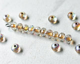 3x5mm Rondelle Beads Crystal AB with Gold Core Glass Fire Polished Spacer Beads 0EVE1730