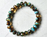 5x7mm Rondelle Beads Sky Blue Tea Green and Honey Yellow Picasso Beads Czech Fire Polished Glass Beads 0EVE1508