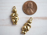 Venus of Willendorf Pendant 24k Gold Plated- Art History Replica Fertility Goddess Charm Nude Woman Mother Goddess Good Luck Charm 0EVE1095