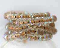 3x5mm Rondelle Beads Crystal AB with Gold Core Glass Fire Polished Spacer Beads 0EVE1730