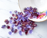 6x9mm Side Drilled Teardrop Mixed Lot Purple Petal Party Czech Glass Smooth Pressed Glass Drop Bead 0EVEML23