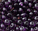 3x5mm Rondelle Beads Deep Purple Czech Glass Fire Polished Spacer Beads 00EVE415