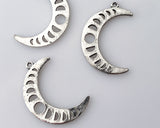 Moon Phase Pendants Large Antique Silver Moons 0EVE2765-10