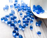 6x9mm Light Sapphire Blue Side Drilled Teardrop Czech Glass Smooth Pressed Glass Drop Bead 00EVE958