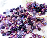 "Purple Paradise" Mixed Lot Purple Czech Fire Polished Glass Beads 6mm 8mm 10mm Mix Bead Soup Beading Supplies Bulk Buy Option 0EVEML21