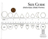 304 Stainless Steel Crescent Moon Connector Silver Frames for Lightweight Jewelry Findings Earring Base Seed Beads Wire Wrap #7S - 10 Pieces 0EVE2755