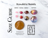 6x8mm Rondelle Beads Coffee with Cream and Lavender Hues Czech Glass Fire Polished Beads 0EVE1415