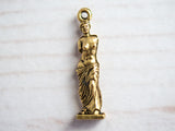 24k Gold Plated Greek Goddess Venus De Milo 3D Statue Replica Art History Charm Made in USA Cadmium & Lead Free 0EVE1090