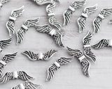 Small Angel Wings Antique Silver Spacer Beads Guardian Angel Bulk Buy Option 0EVE1017