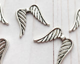 Fairy Wings or Guardian Angel Wings Spacer Beads Large Silver Metal Spacer Beads 0EVE1025