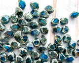 Bicone Beads Fancy Cut Antik Czech Glass 10x8mm Caribbean Blue Luster Mixed Color Blended Glass Picasso Beads 0EVE1271