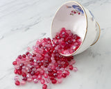 "Crazy Love" Shades of Pink & Red Czech Fire Polished Bead Soup 6mm Mixed Lot Valentine’s Day Beads 0EVEML17