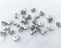 304 Stainless Steel Earring Stopper 6x4mm Butterfly Ear Nut for Earring Posts 0EVE1385