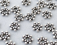 Spacer Beads Antique Silver Flat Snowflake 7mm Metal Spacers Fits 8mm Bulk Buy Option 0EVE1358