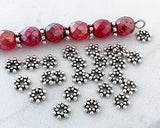 Spacer Beads Antique Silver Flat Snowflake 7mm Metal Spacers Fits 8mm Bulk Buy Option 0EVE1358