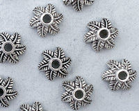 Beads Caps 11mm Floral Leaf Spacer Beads Fits 12mm to 14mm Antique Silver 2mm Large Hole Bead Caps Beading Supplies Jewelry Making 0EVE1387