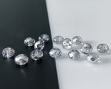 6x8mm Rondelle Beads Crystal Clear Half Silver Coated Czech Glass Fire Polished Beads 0EVE1653