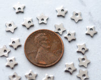 304 Stainless Steel Star Charms 6mm Silver Stars Corrosion and Oxidation Resistant 00EVE536