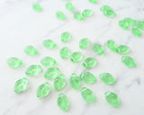 12x7mm Side Drilled Leaf Beads Pale Mint Green Czech Pressed Glass Leaves 0EVE1893