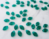 12x7mm Side Drilled Leaf Beads Teal Dark Green Czech Pressed Glass Leaves 0EVE1892