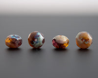 6x8mm Rondelle Beads Coffee with Cream and Lavender Hues Czech Glass Fire Polished Beads 0EVE1415